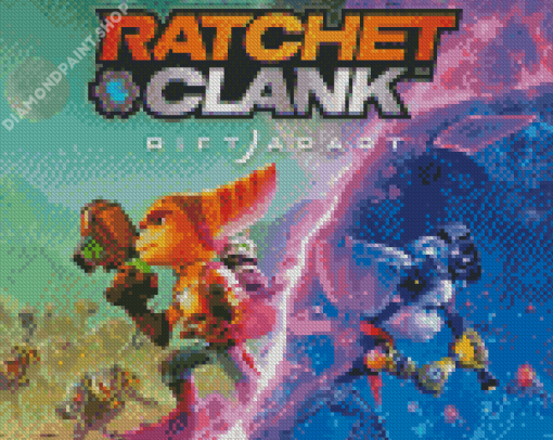 Ratchet And Clank Poster Cartoon Diamond Paintings