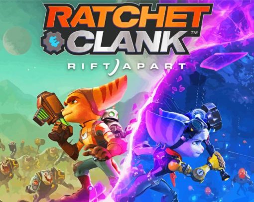 Ratchet And Clank Poster Cartoon Diamond Paintings