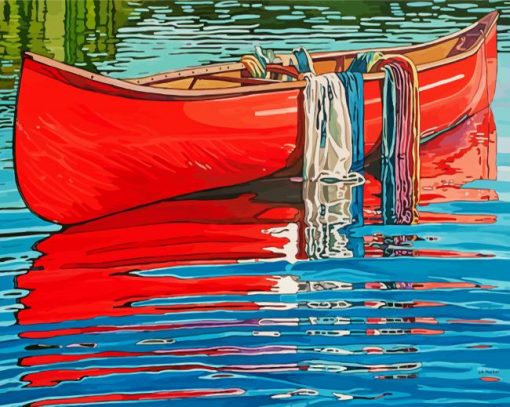 Red Canoe Diamond Paintings