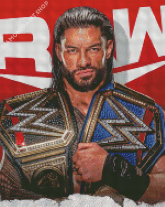 Roman Reigns WWE Poster Diamond Paintings
