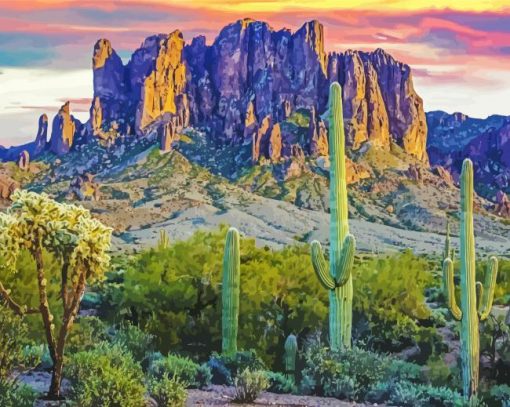 Superstition Mountains Diamond Paintings