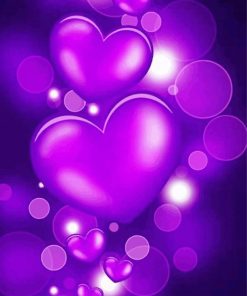 The Purple Hearts Diamond Paintings