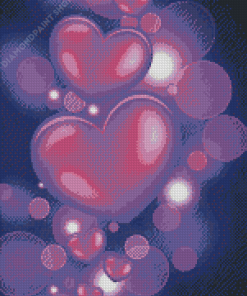 The Purple Hearts Diamond Paintings