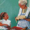 Vintage Grandma Baking Diamond Paintings
