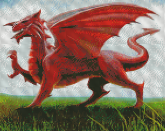 Welsh Dragon Fantasy Diamond Paintings