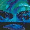 Winter Waterfall Aurora Night Diamond Paintings