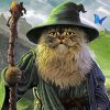Wizard Cat With Beard Diamond Paintings