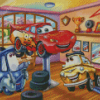 Cars Cartoon Diamond Paintings