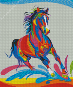 Colorful Tribal Horses Diamond Paintings