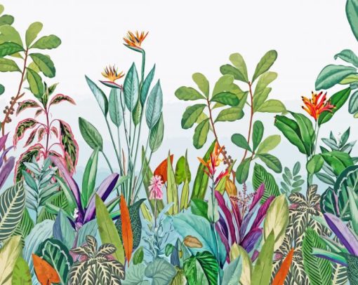 Different Jungle Plants Art Diamond Paintings