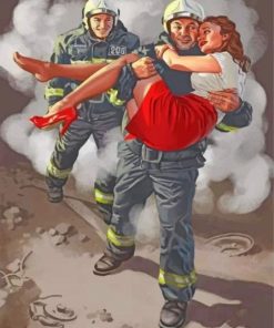 Fireman Hero Diamond Paintings