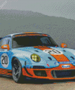 Gulf Porsche Sport Car Diamond Paintings