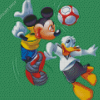 Mickey Mouse And Donald Duck Playing Football Diamond Paintings