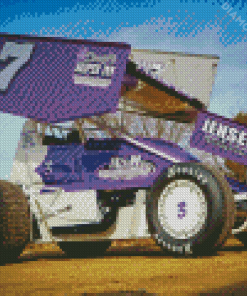 Purple Sprint Car Racing Diamond Paintings