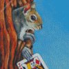 Squirrel Stole Jack Of Diamonds Card Diamond Paintings