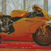 Yellow Ducati 999 Diamond Paintings