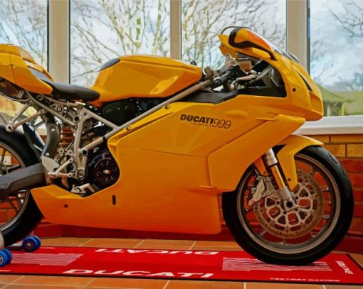 Yellow Ducati 999 Diamond Paintings
