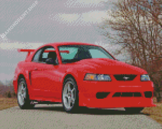 2000 Red Ford Mustang Diamond Paintings