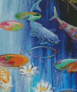 Abstract Koi Fish Diamond Paintings