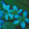 Blue Plumeria Diamond Painting