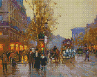 Boulevard Des Capucines By Edouard Cortes Diamond Paintings