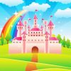 Cartoon Rainbow Castle Diamond Paintings