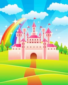Cartoon Rainbow Castle Diamond Paintings