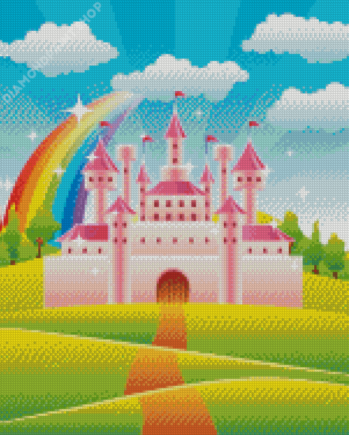Cartoon Rainbow Castle Diamond Paintings