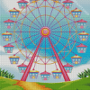 Circus Wheel Illustration Diamond Paintings