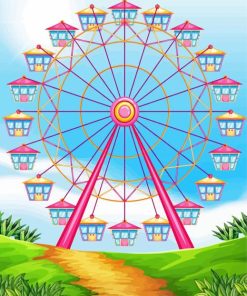 Circus Wheel Illustration Diamond Paintings