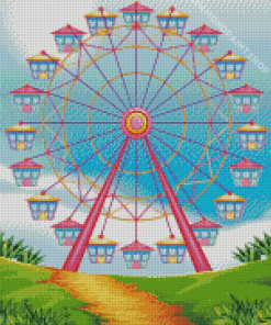 Circus Wheel Illustration Diamond Paintings