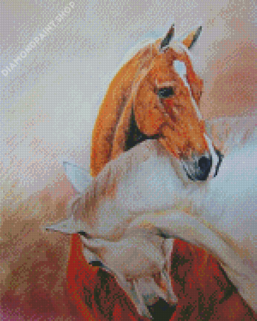 Couple Horses Art Diamond Paintings