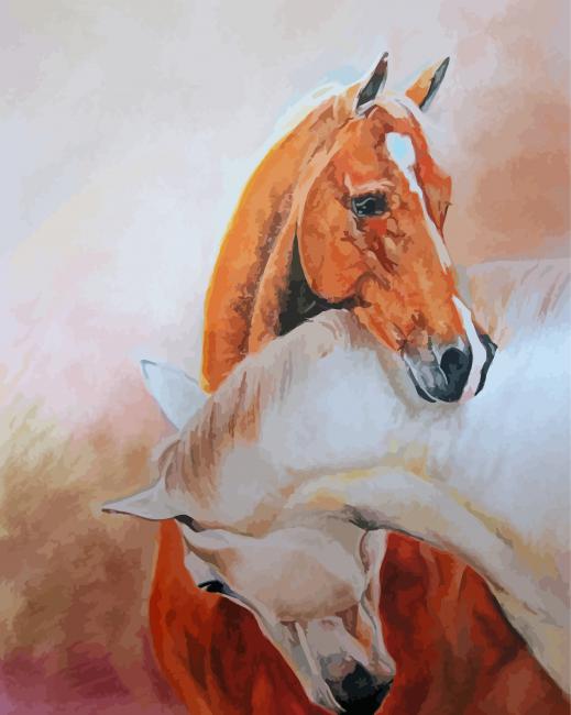 Diamond Painting Horses Painting, Full Image - Painting