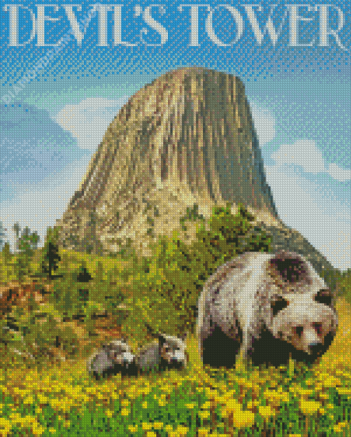 Devils Tower Poster Diamond Painting