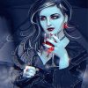 Female Vampire Drinking A Cup Of Blood Diamond Painting
