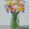 Freesias In Vase Diamond Paintings