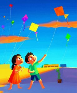 Kites Flying Art Diamond Paintings