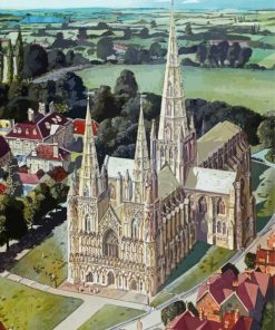 Lichfield Cathedral Building Art Diamond Paintings