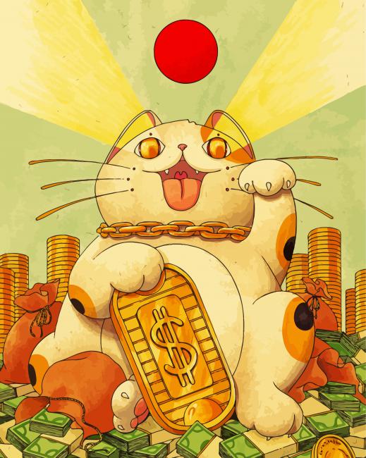 Maneki Neko Japanese Lucky Cat – Diamond Paintings