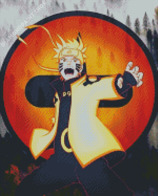 Naruto Uzumaki Nine Tails Sage Mode Diamond Paintings