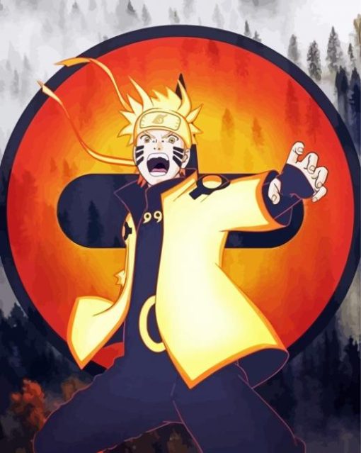 Naruto Uzumaki Nine Tails Sage Mode Diamond Paintings