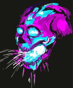Neon Skull Diamond Painting
