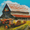 Old Tractor And Barn Diamond Paintings