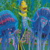 Oscar And Jellyfishes From Shark Tale Diamond Paintings