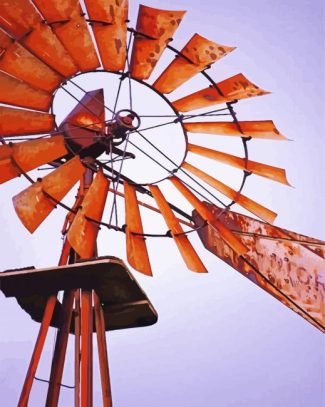 Rusty Western Windmill Diamond Paintings