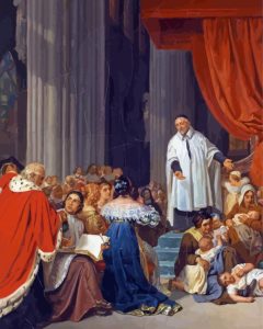 Saint Vincent De Paul Preaching To The Court Of Louis XIII By Paul Delaroche Diamond Paintings