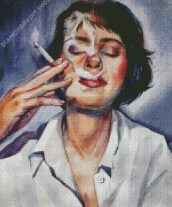 Smoke Girl Diamond Paintings