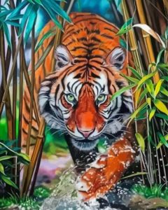 Sneaky Tiger Diamond Paintings