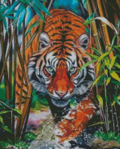 Sneaky Tiger Diamond Paintings