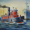 Steam Towboat Diamond Paintings